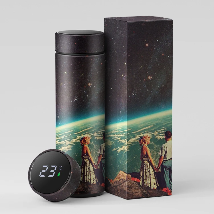 Ailingalaxy smart led thermos water bottle smart water bottle design smart thermos water bottle led digital temperature