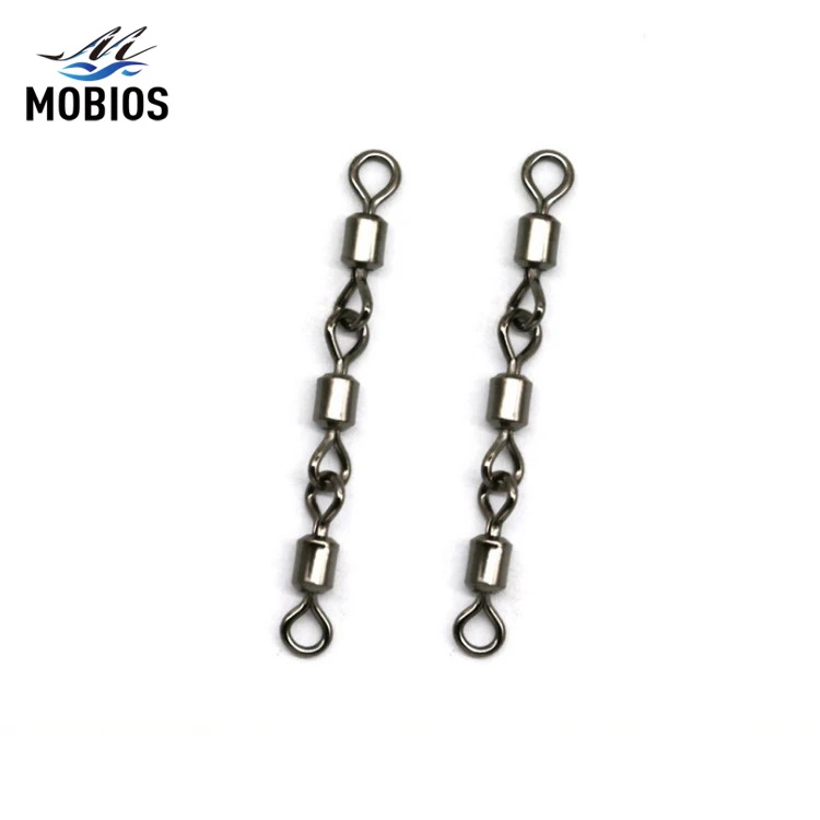 MOBIOS 2/0 # - 14 # Smoothy трехшарнирные вращающиеся Вертлюги из меди и нержавеющей стали рыболовные Вертлюги HP1043