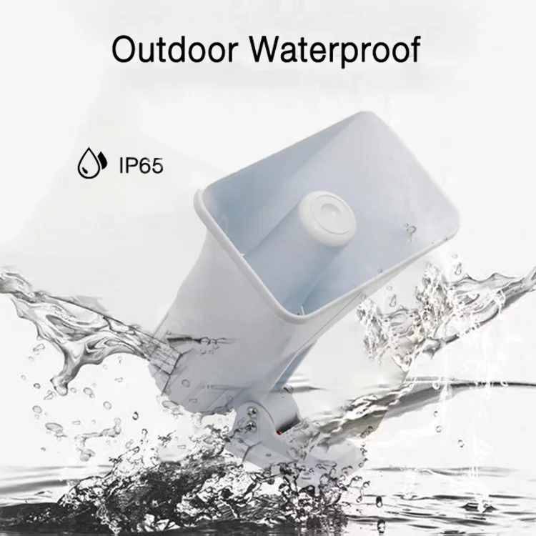 Outdoor Loud Siren Alarm White Color Wired 12v 30w Electronic Horn Siren Burglar Security Alarm Siren