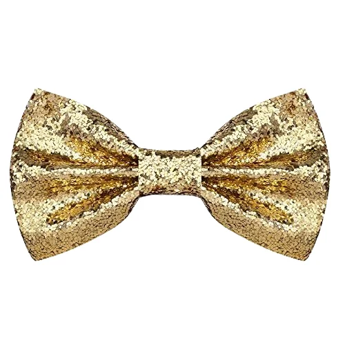 Handmade Party Banquet Pure Color All PU Leather Bow Tie Sequins Formal Tuxedo Pre-tied Bowties for Women Men