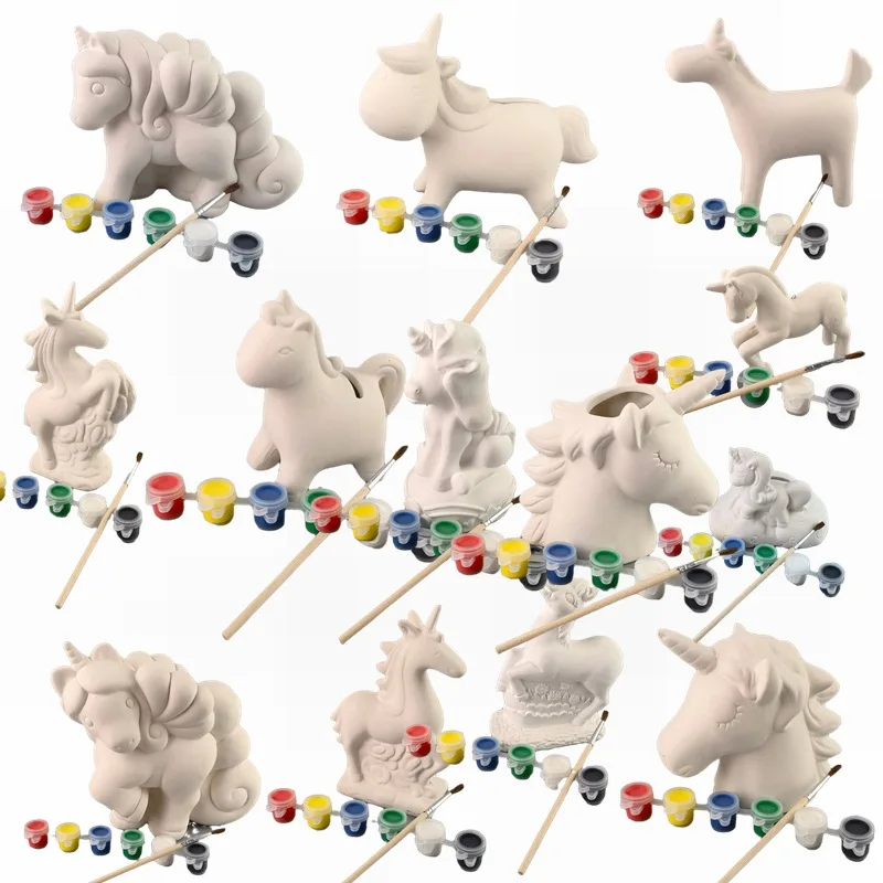 Для пони Полли белая копилка для зародышей керамическая окрашенная штукатурка детская развивающая игрушка EVA материал