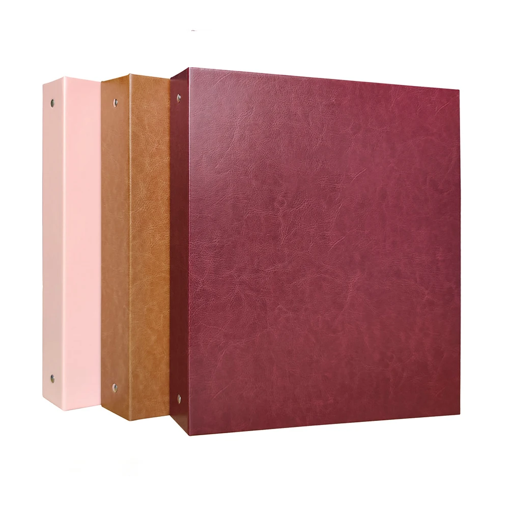 LIUSHUN Stationery PU A4 Carpeta Custom Logo Films Clips Planner Notebook 3 Ring Binder Portfolio Folder