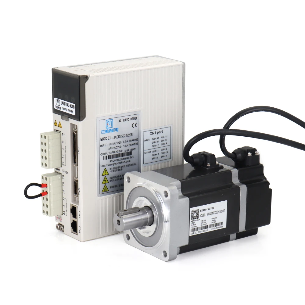 JMC 750 Вт 0.75kw 3000 об/мин 2.39N.m 80 мм AC 220V мотор сервопривода наборы JASD7502-2500 + 80JASM07230K-2500C с 3 м кабель 2500 кабель