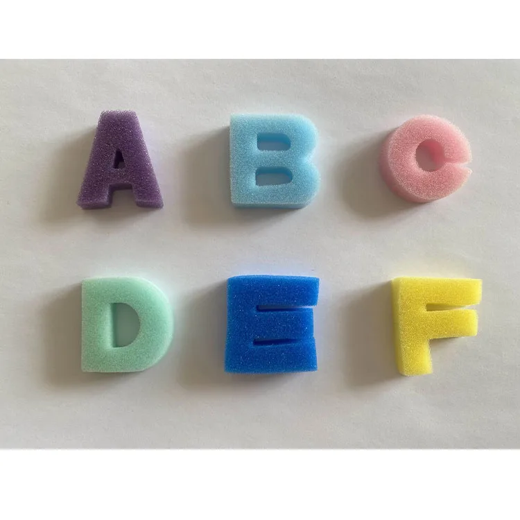 Cheap price soft brush colorful sponge letter shape set embossed seal stamp