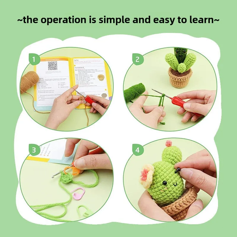 DIY Crochet Kit for Beginners Cotton Material DIY Gift Pack Cute Animal Series Ornament for Unisex Hot Selling