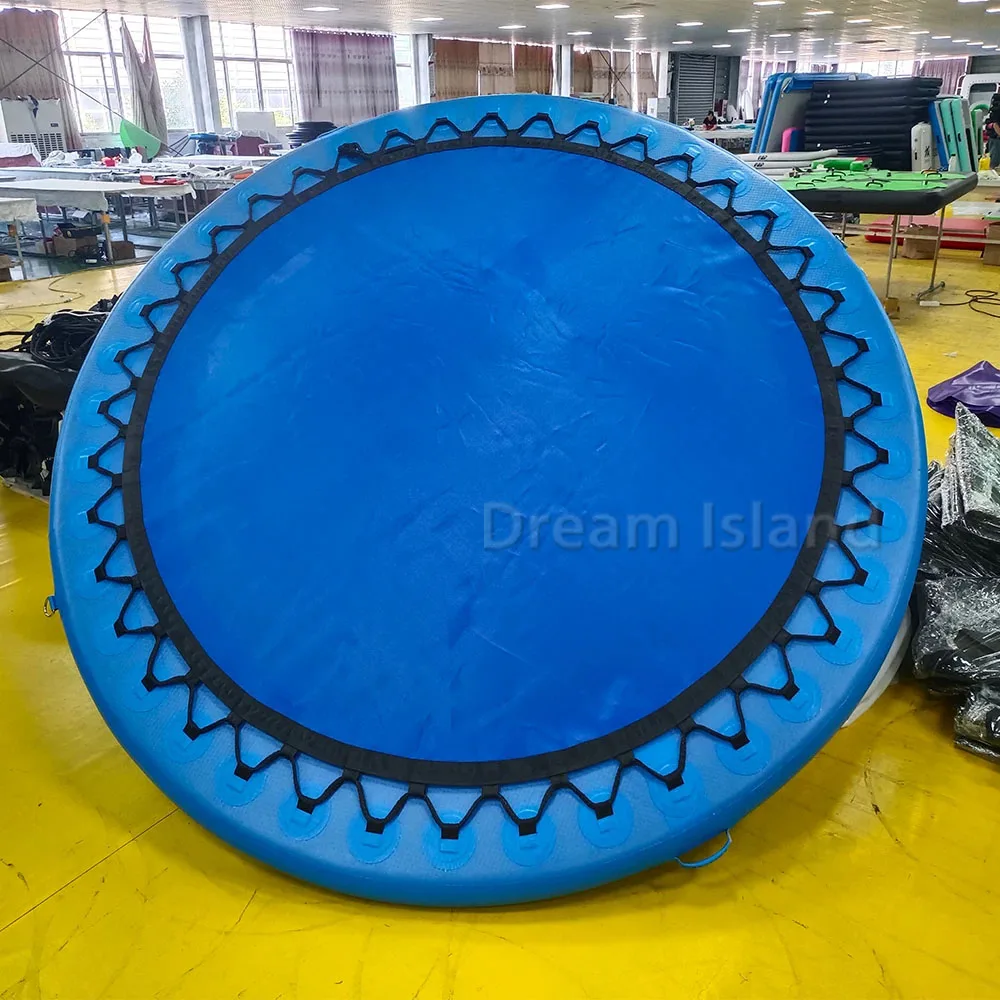 Round Inflatable Lounge Raft Floating Bar Solo Pad Dock Mesh Sunchill Float Water Hammock for Swimming Pool Float Air Mattresses