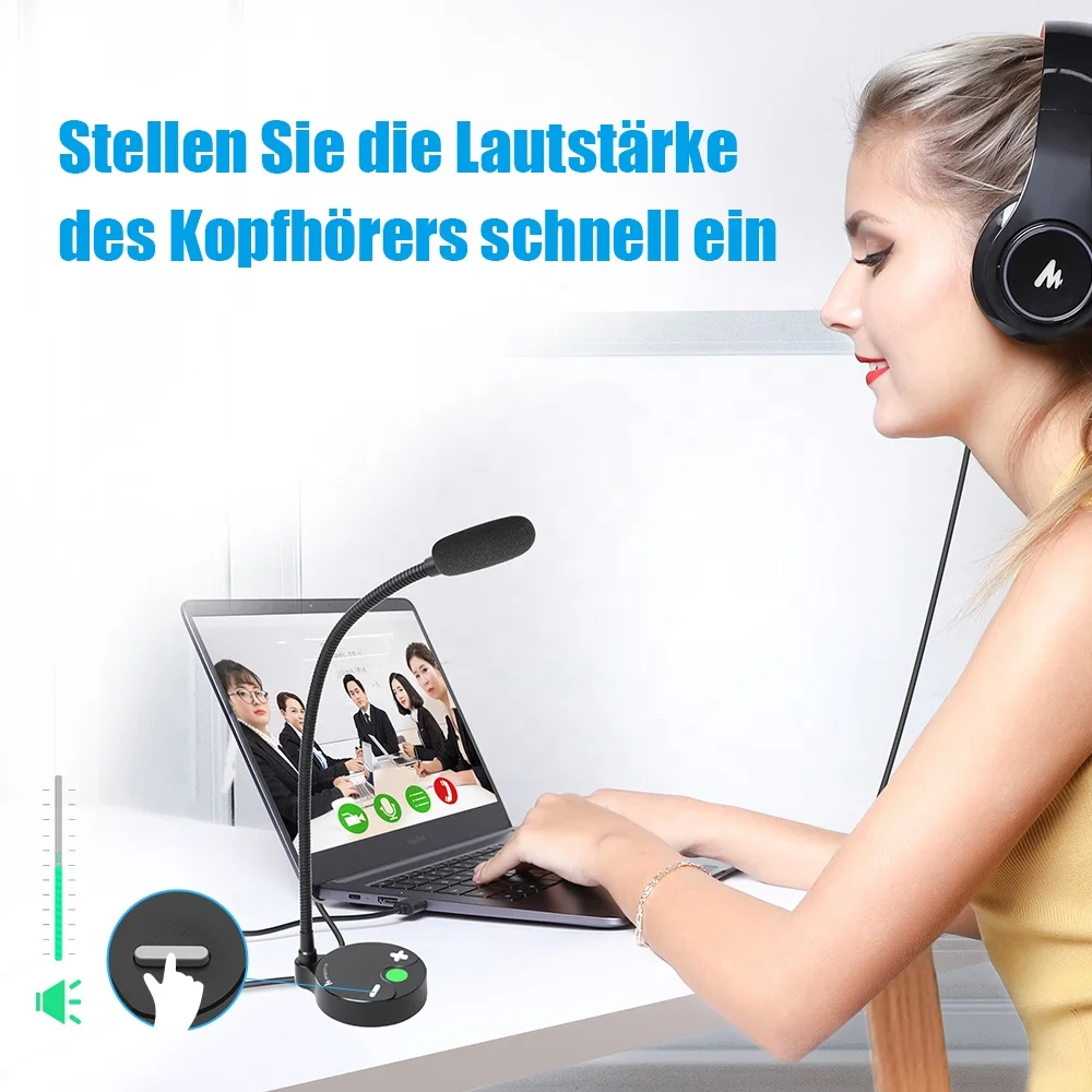 MAONO Plug and Play Cardioid Electric Condenser Conference Gooseneck meeting microphone