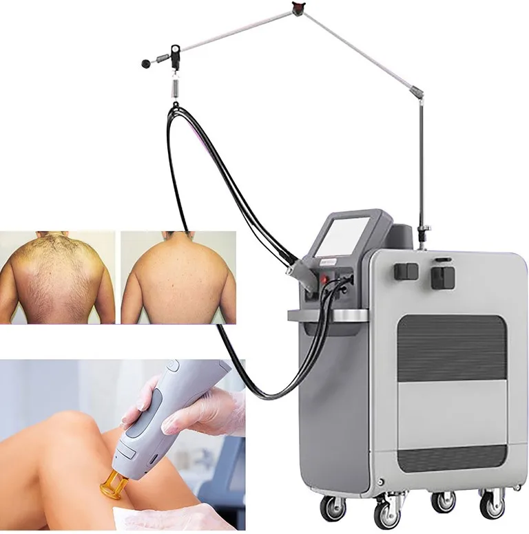 Picosecond Laser Remove the tattoo 755 + 1064 NM  Dual Wavelength Laser Hair Removal Alexandrite Laser/long pulse nd Yag Machine