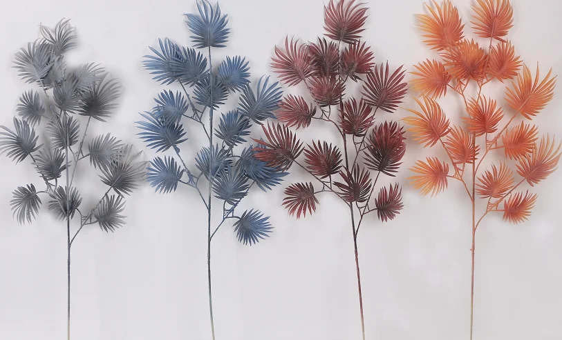 
Artificial Flower Single 5-fork small fan blade plastic flower 