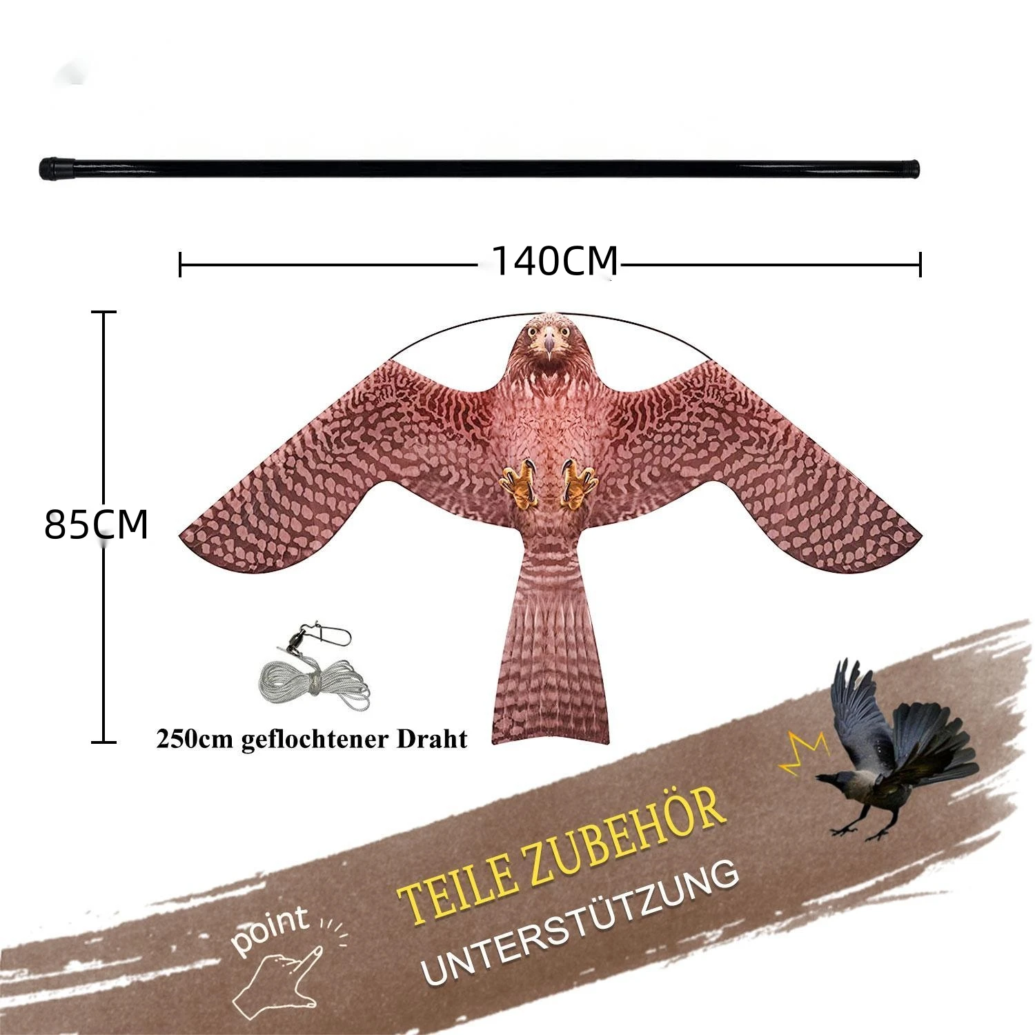 Qiao Liang Scary bird Animal shape Eagle Flight Scarer Chinese kite bird repellent kite birds repellent for farm