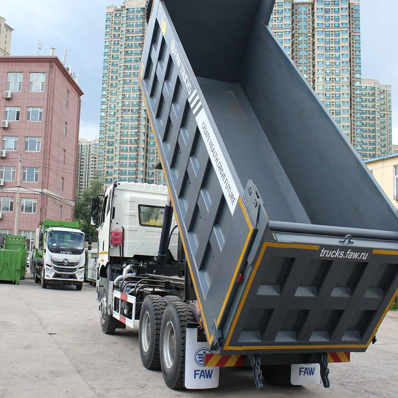FAW new manual valve hydraulic pump tipper truck three axle diesel engine 50 ton tipper truck 6x4 Truck