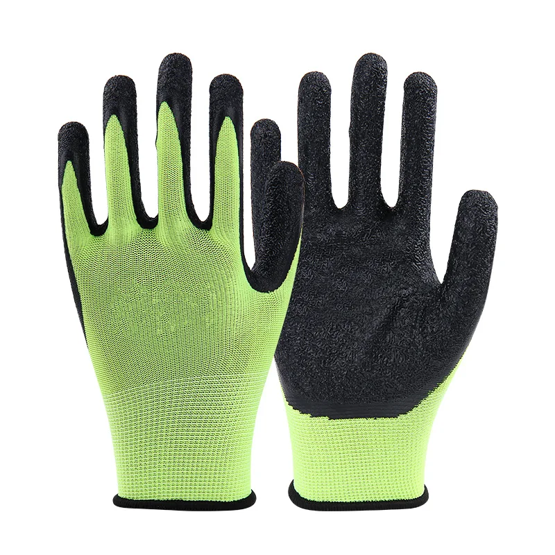 High Quality Top Gloves 13 Gauge Latex Gloves Price / Making Machine Nylon Liner, Latex Coated Gray, Black 12000pairs 23-26cm