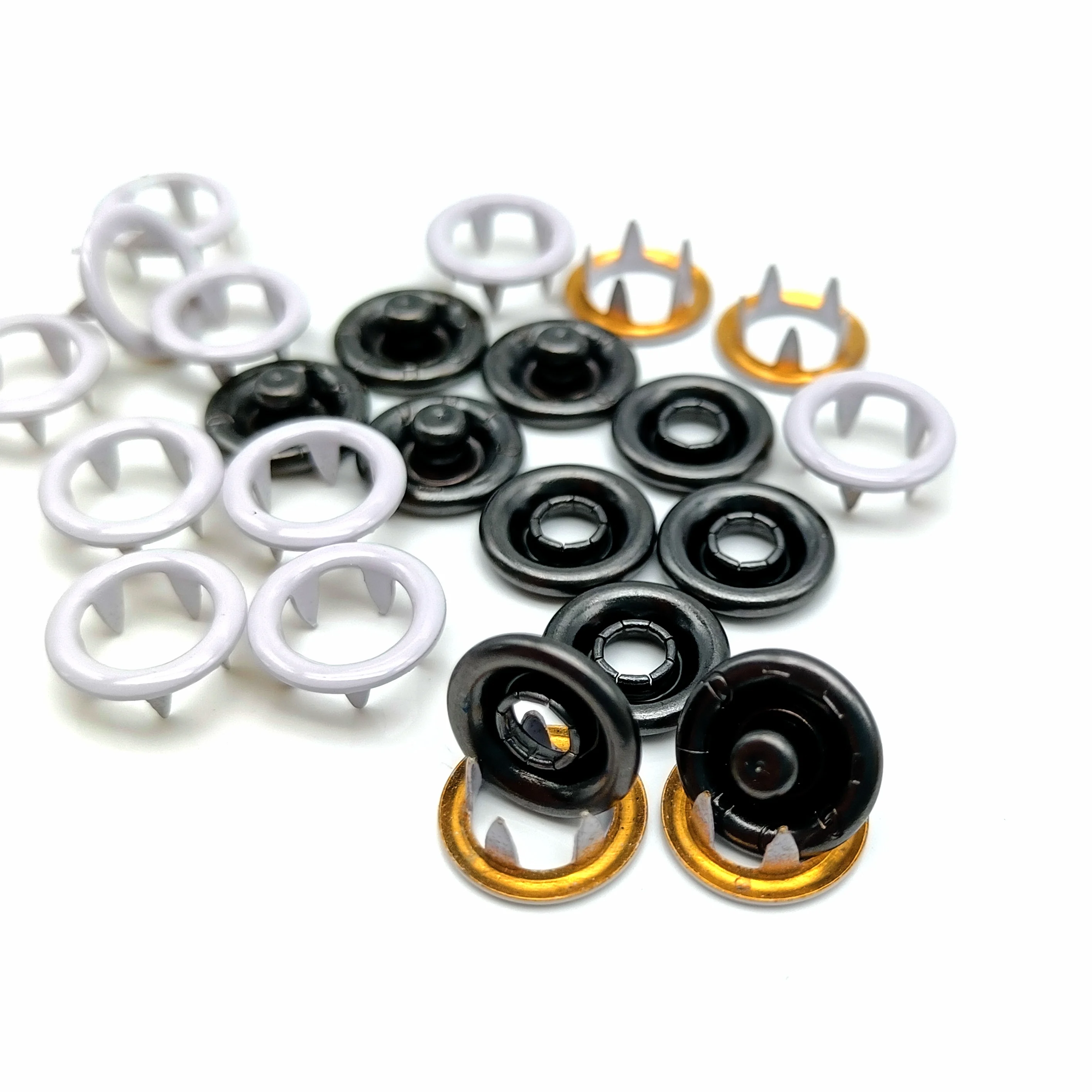 custom 15L colorful brassdyed five claw buttons prong snap button for clothing