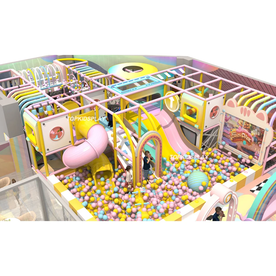 Custom Children Indoor Playground Foam Slide Kids Playground for Sale Rainbow Amusement Park Equipment Indoor Child Water Fall