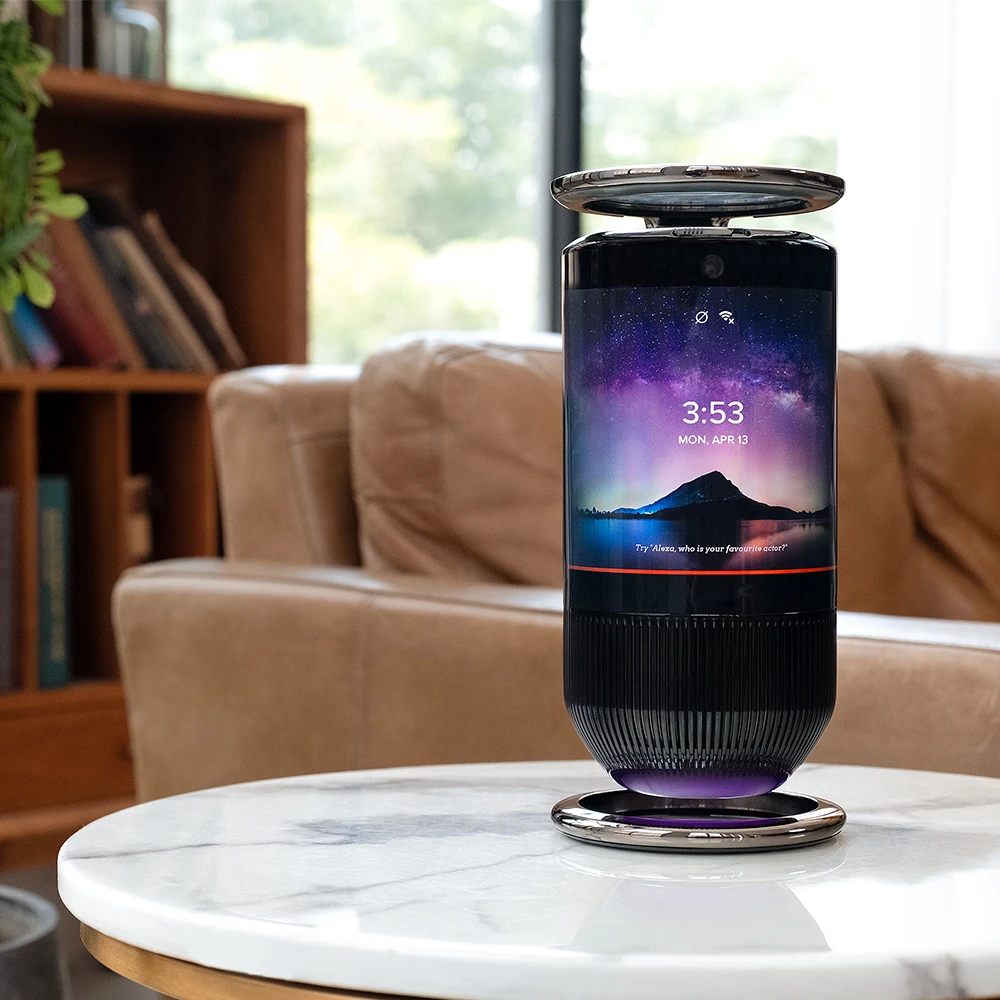 Беспроводной ЖК-дисплей MIRAGE AMOLED динамик Alexa 3D музыка светодиодная подсветка с изогнутым экраном портативный смарт-динамик
