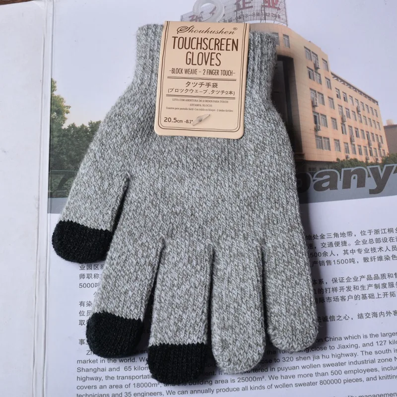 2019 Winter Gloves Women Men Girls Knitted Mittens Warm Soft Gloves Female Winter Gloves Touch Screen Unisex