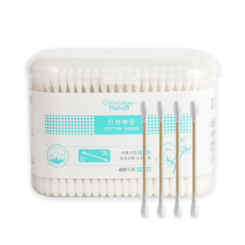 Wholesale New Design Good Customized Wooden Stick Cotton Swabs Reusable Ear Swab