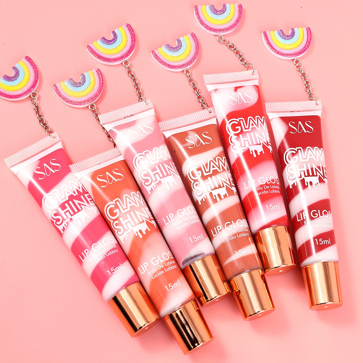 SAS Hot-selling 6 color cute Easy To Color Natural Long-Lasting Moisturizing Waterproof Plumping Lip Liquid Balm For women