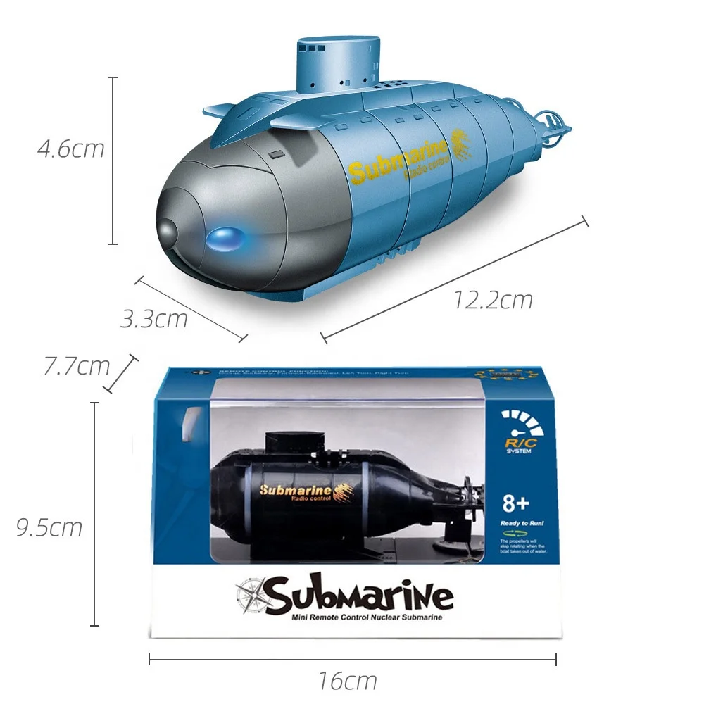 2.4G Remote Control Submarine Mini 6CH Wireless Underwater Nuclear Submarine USB Charging Water Toys RC Ship Toys For Kids