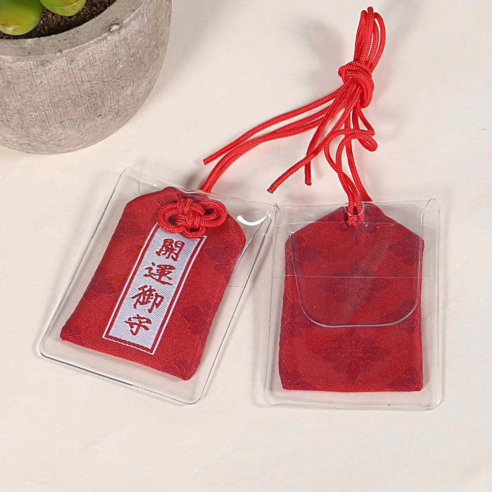 Red color Omamori Japanese Amulet Blessing bag for Good Fortune