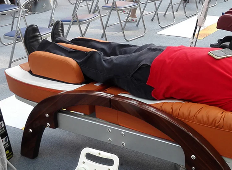 Thermal Heating Jade Roller Shiatsu Massage Bed Airbag Press Leg Part for Living Room Bedroom Hotel or Gym-Leather Furniture