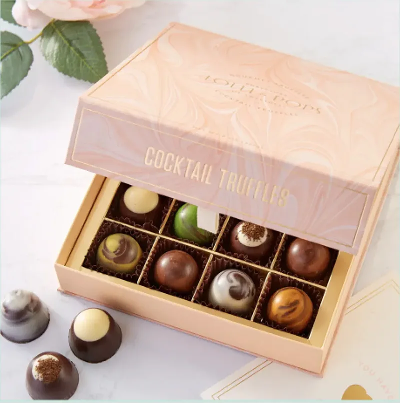 Wholesale Luxury custom Wedding Chocolate Macaron Packaging Gift Box Magnetic paper food boxes