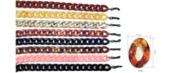 E009 Customized New Colorful Long Clear Acrylic Link Necklace Glasses Chain for Sunglasses