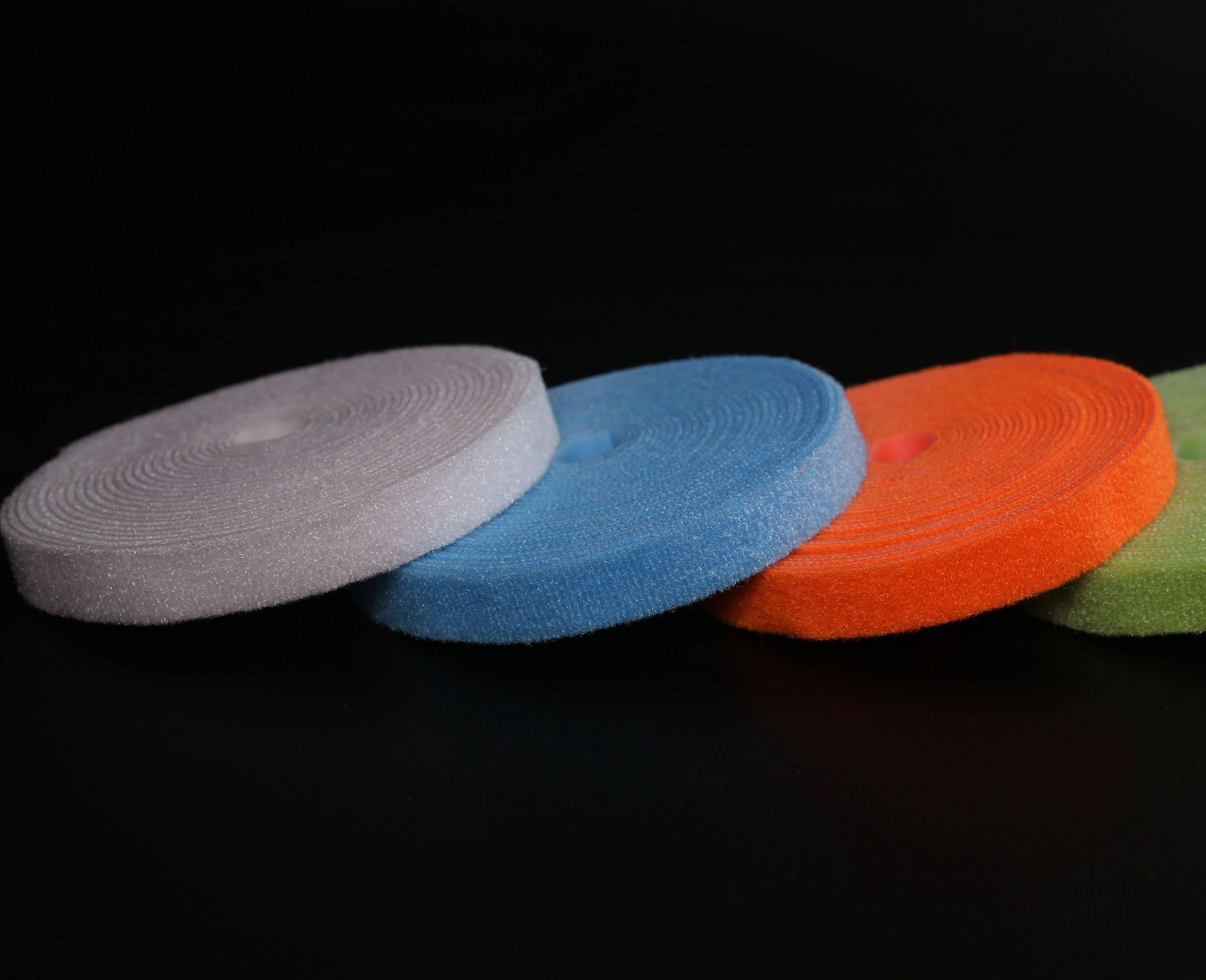 Wholesale polyester Hot Fashion Pallet Strapping Belt Custom width glitch Nylon Quiet Colorful Mix hook and loop back to back