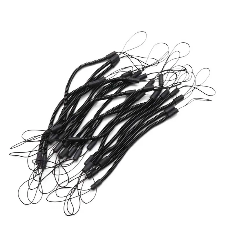 NEW Black Quality Bungee Cord Old Man Mobile Phone Anti-Loss Strap Running Phone Anti-Loss Spiral Telephone Line Elastic Rope
