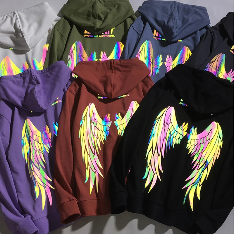 2021 pullover 100 %cotton graphic reflective off white designer women hoodies