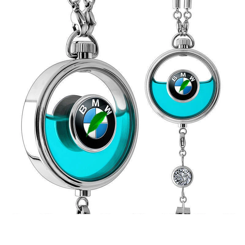 Custom Logo Car Air Freshener Rearview Mirror Hanging Car Perfume Diffuser with Diamonds