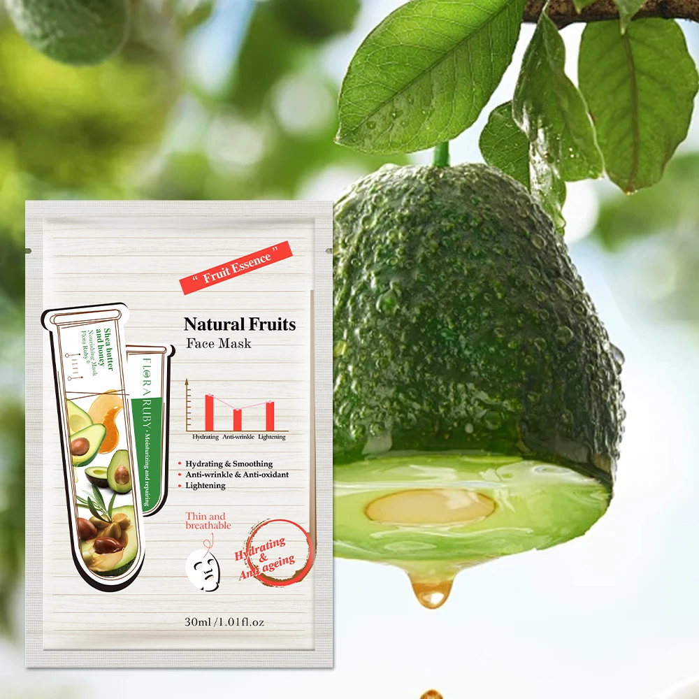 Customized logo Korean Facial Mask Collagen Face Sheet Mask Organic Fruit Aloe Vera Face Mask Kit