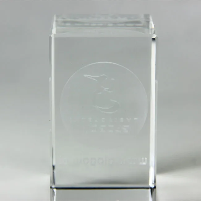 Cheap 3d laser crystal glass cube for christmas gifts