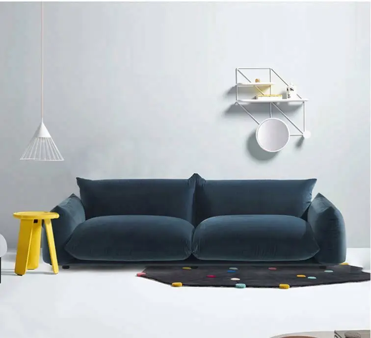 Nordic Simple Modern Small Family Living Room Single Double Triple Bread Sofa