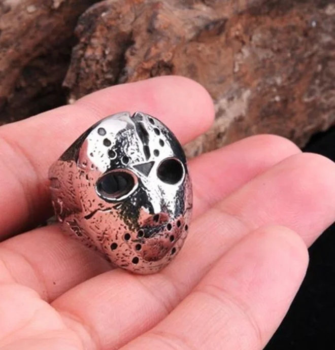 Cheap Price Unique Design Brand Antique Clown Face Stainless Steel Rings Men Rings