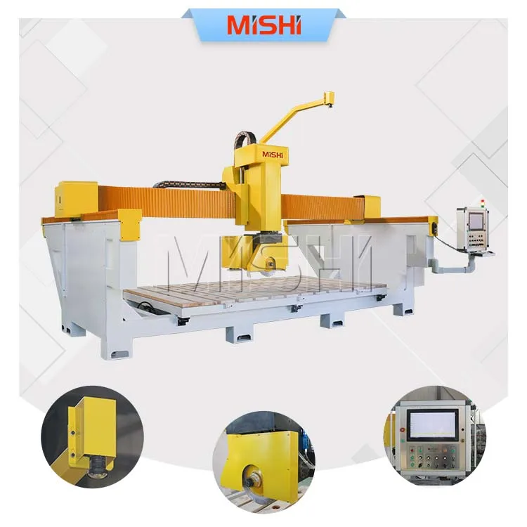 MISHI Multifunctional Stone Granite Slab Marble Tile Cutting Stone Bridge Saw Automatic Cutter Machine