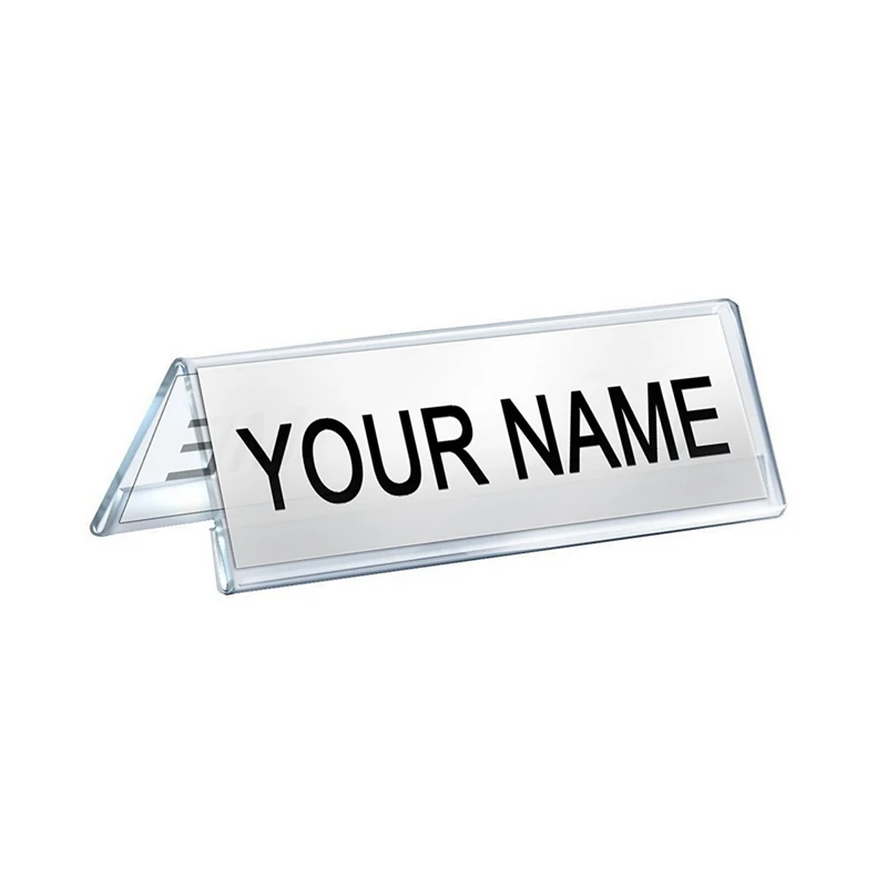 Good Price 8 Inches Acrylic Name Plate Table & Desk Name Table Sign for Office