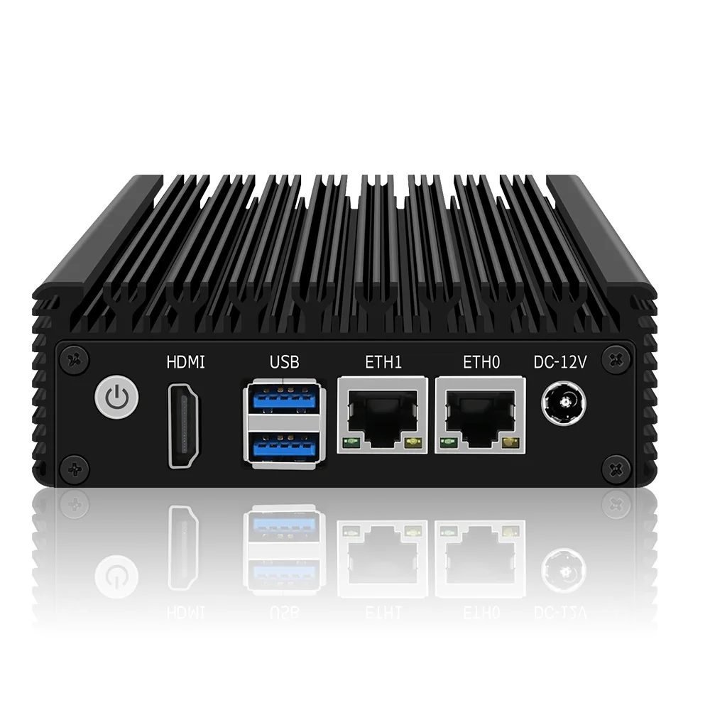 X86 Industrial Soft Router J4125 N4000 J4105 Quad Core Fanless Mini PC 2x i226-V 2.5G Nics  NVMe 2xUSB3.0 Firewall Computer PC
