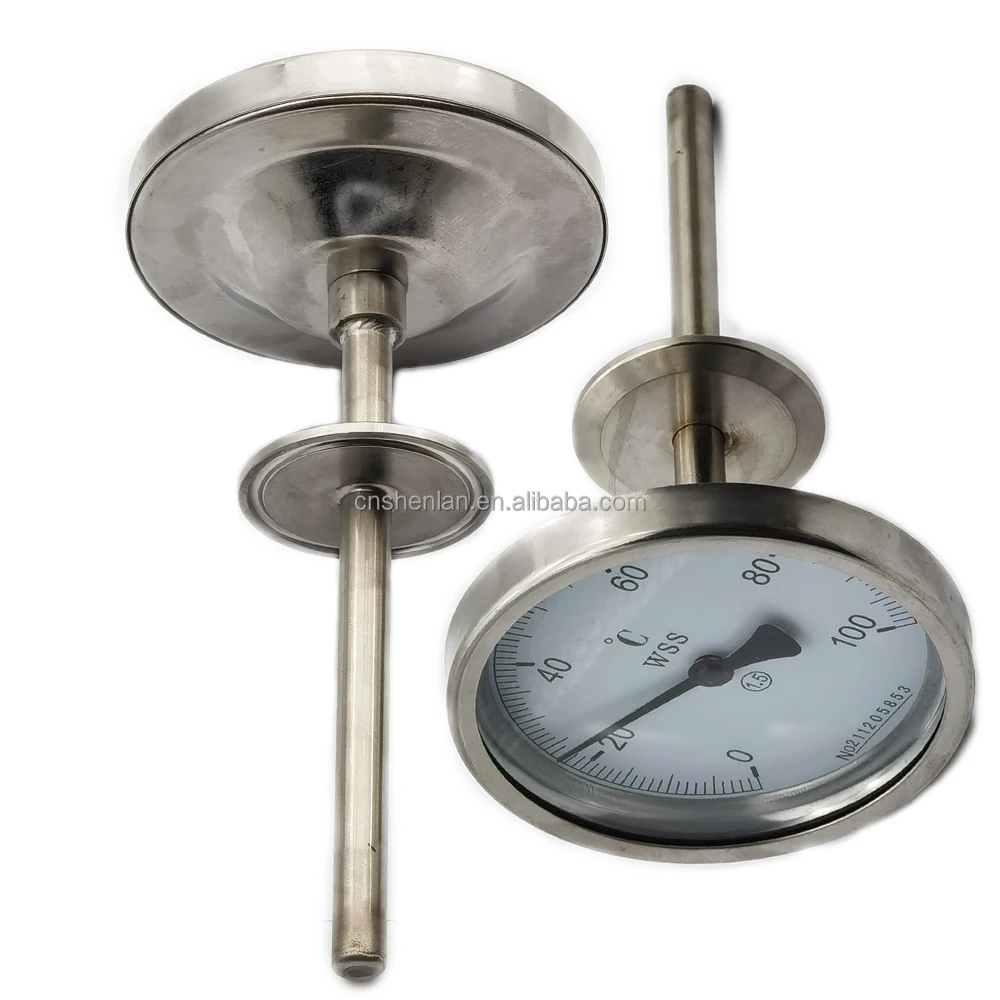 Industrial Temperature Gauge 100mm dial WSS Radial Bimetal Thermometer