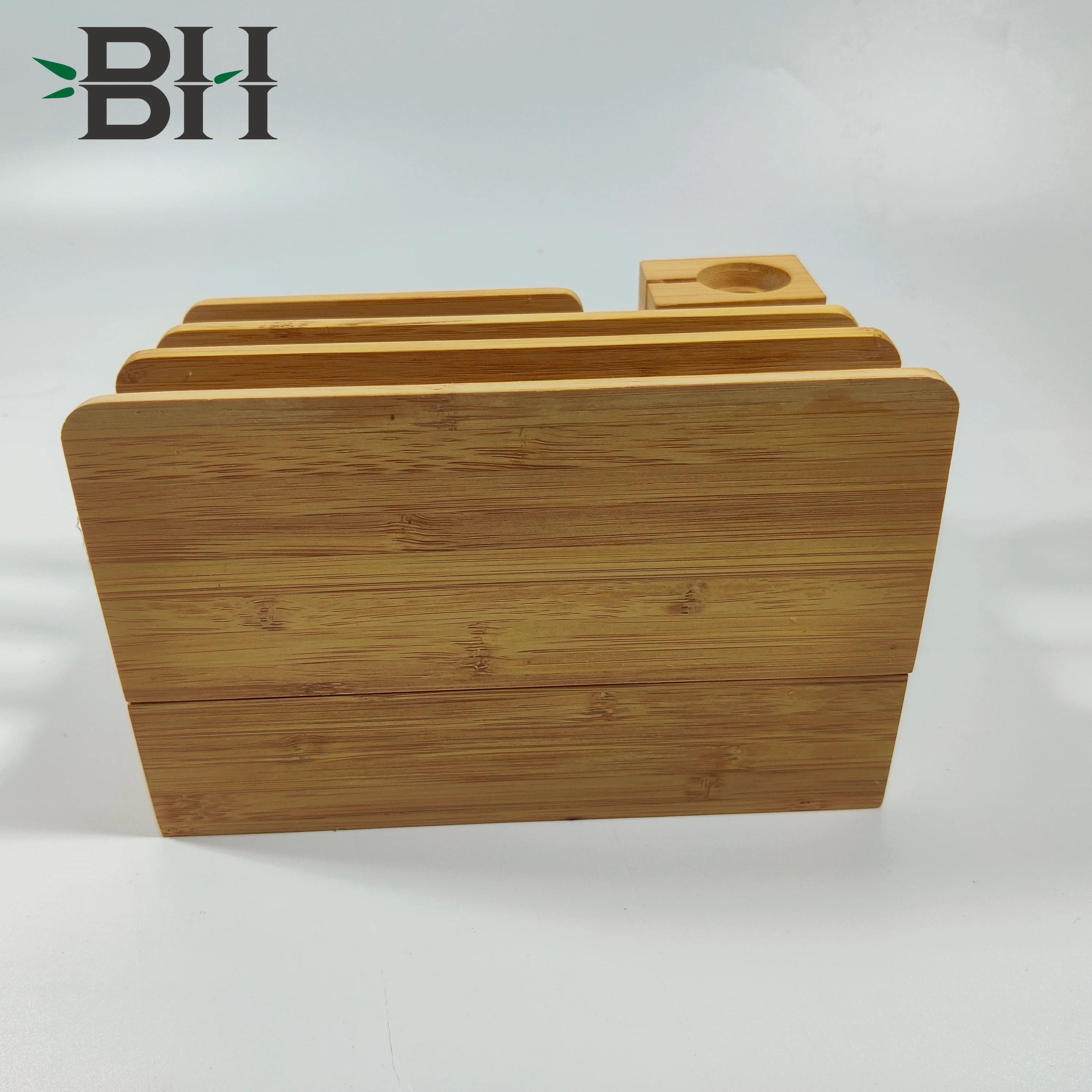 Bamboo Desk File Mail Organizer Countertop, 4 Slots  Desktop Folder Sorter Holder for Doc.Letter Envelope Tray Organizer