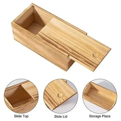 Small sliding lid wooden box ring gift packing box mini storage box