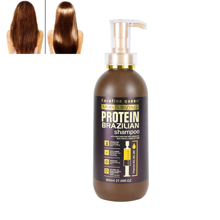 Восстанавливающий шампунь против выпадения волос женский Кератиновый увлажняющий для queen