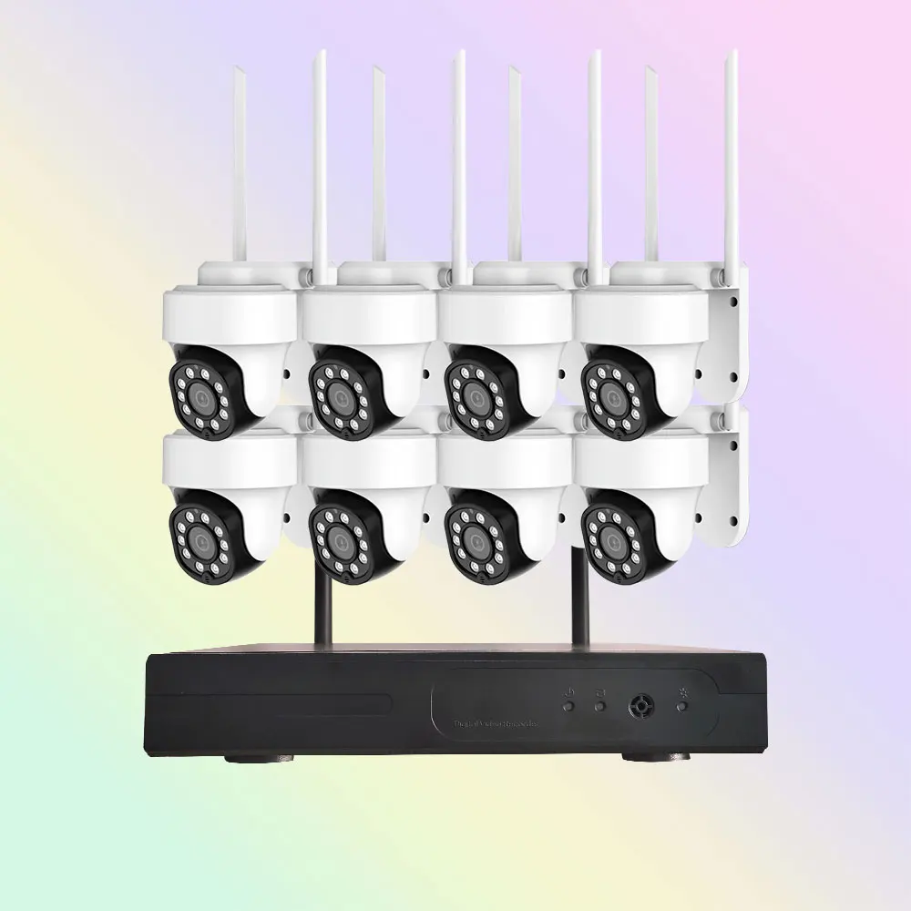 8 Ch Enhanced 2-way Audio Wireless Camera Kit Home Security Camera System Surveillance