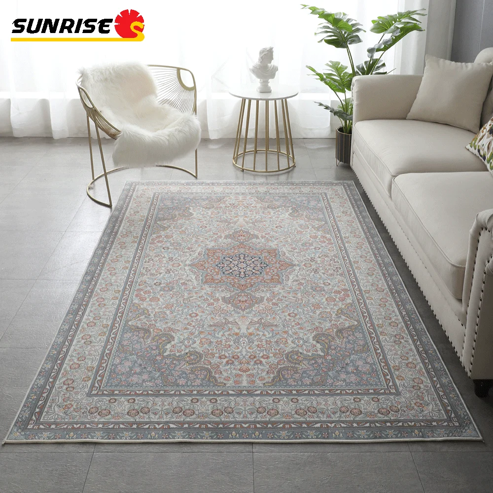 Living Room Carpet Polyester Printed Carpet 3D Rug Persian Design Large Size Indoor Carpet