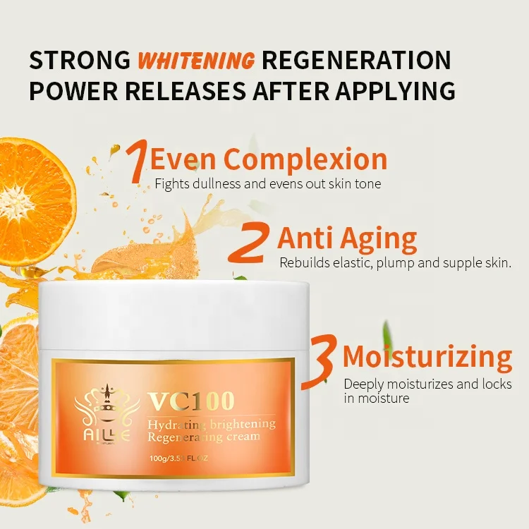 Best Selling Skin Care Vitamin C Organic Moisturizing Anti Wrinkle 100 g Whitening Cream Face Cream
