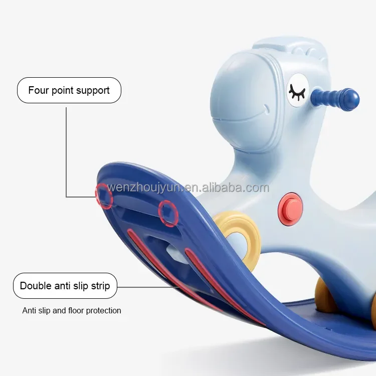 JYUN factory horse toys for kids ride on child indoor living room nursery school kindergarten plastic rocking horse