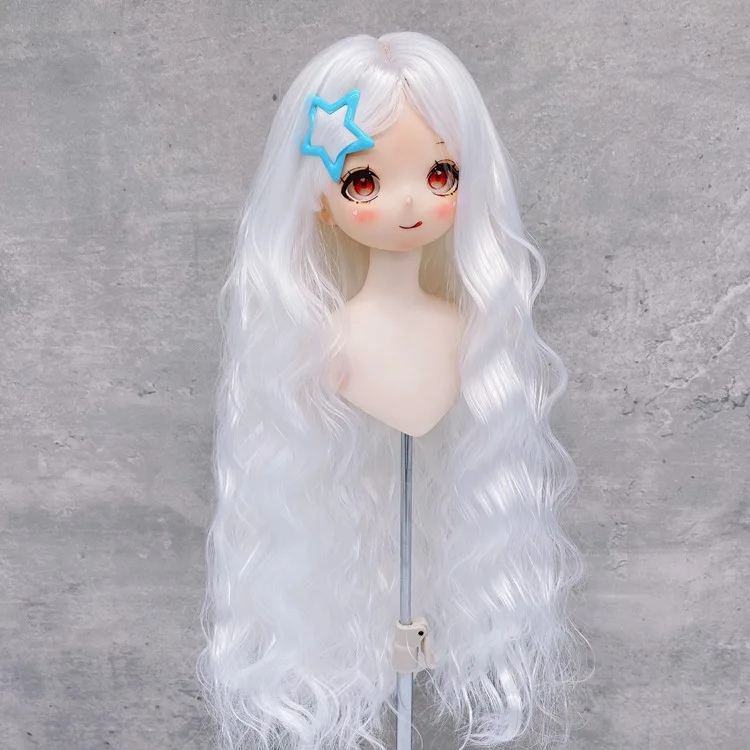 Exquisite Mohair Doll Wig Fluffy Light Pink Curly Hair Doll Wig Delivered Directly From Stock