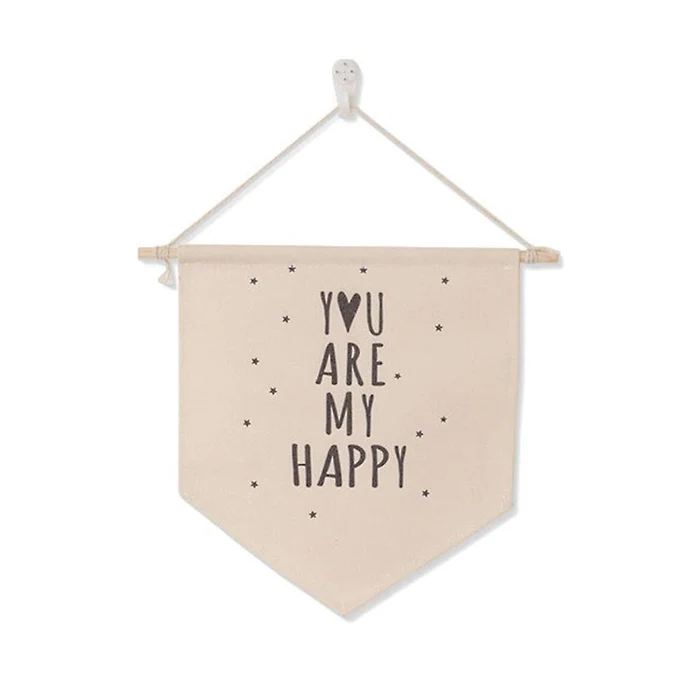 Factory Directly Cheap Custom Size Logo Cotton Canvas Digital Fabric Printed Display Natural Wall Hanging Pennant Flag Banner