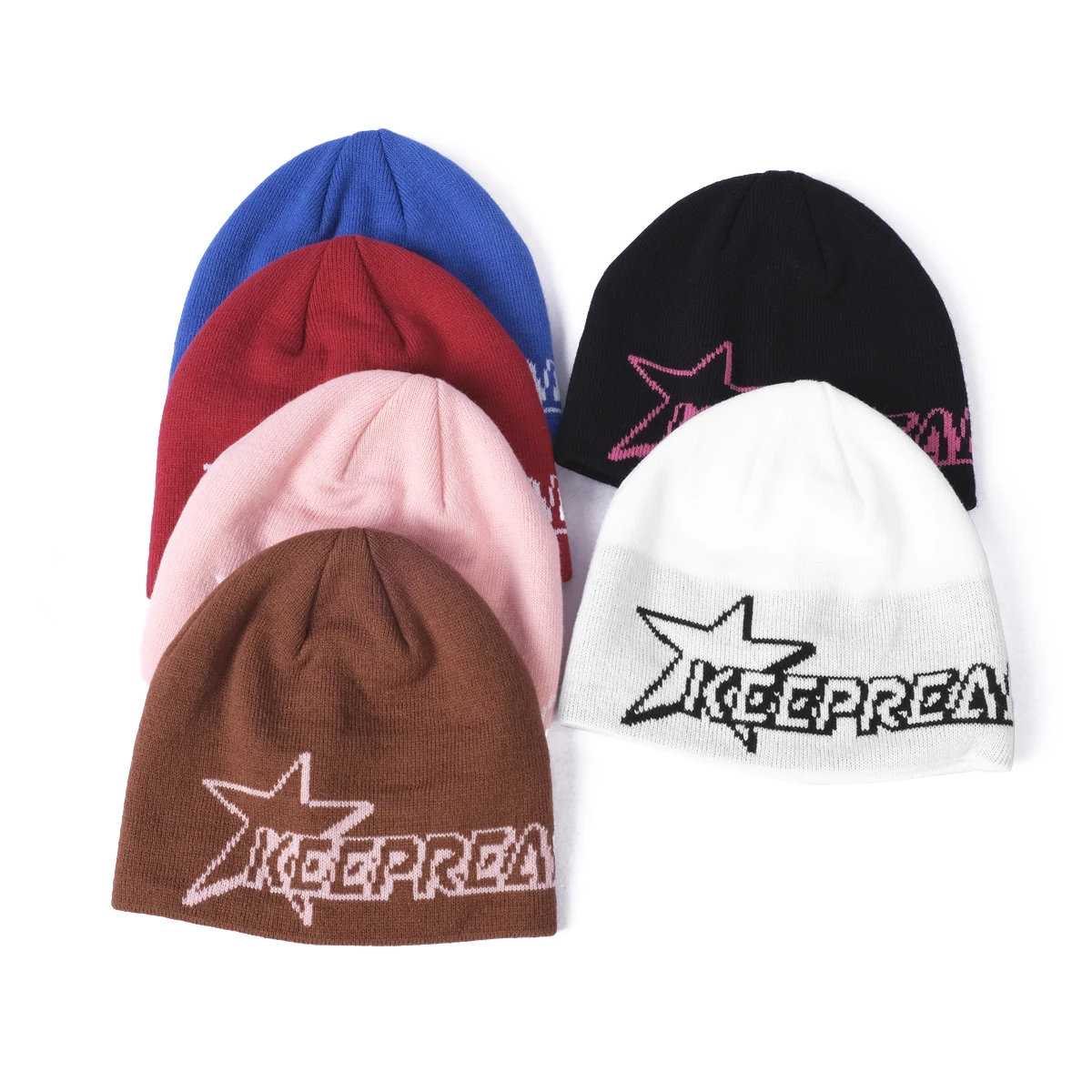 2022 hot sale winter hats custom logo acrylic knit beanies jacquard beanie hat unisex