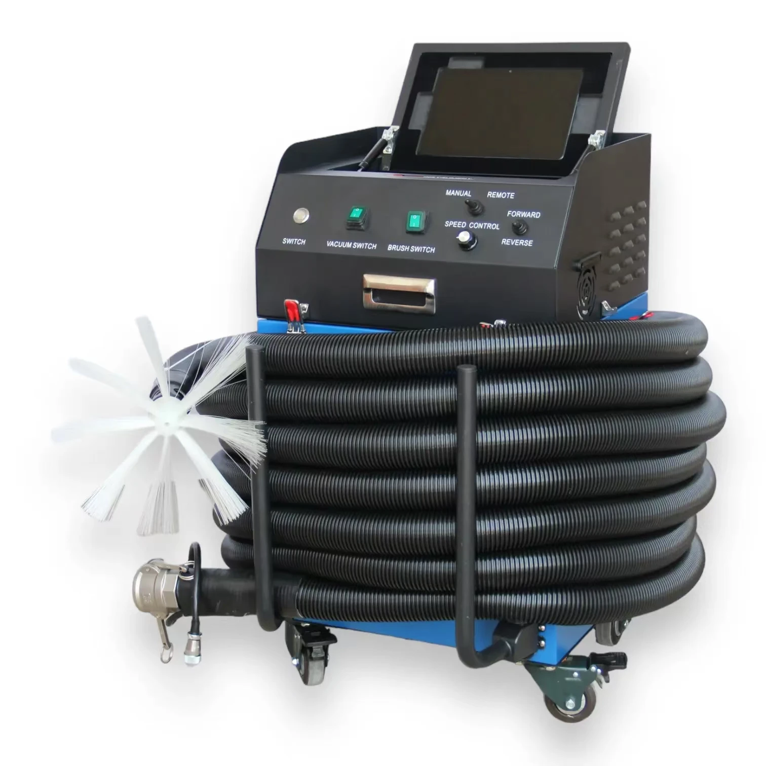 AC duct cleaning equipment for sale and rental for duct brushing and vacuuming with camera